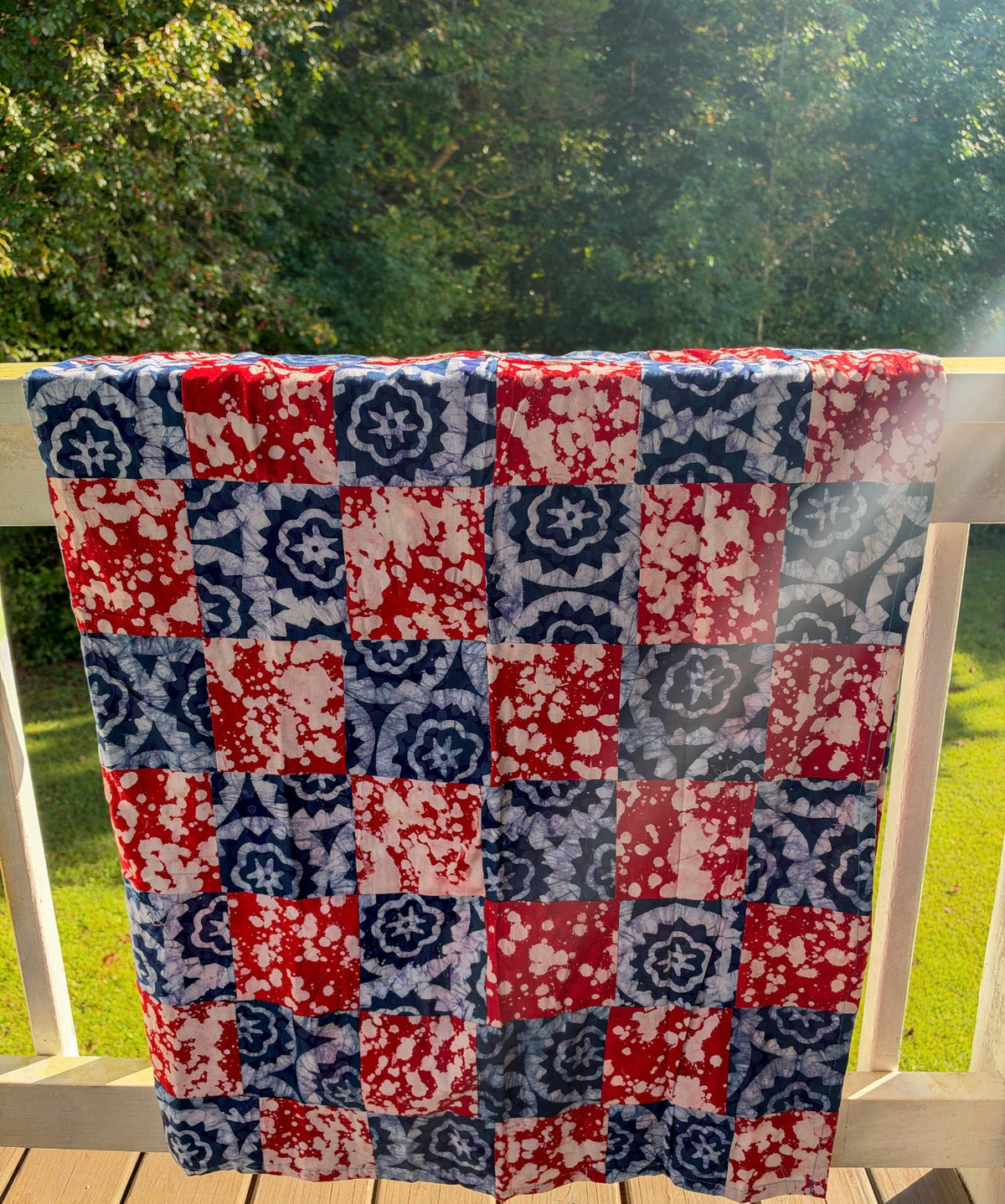 Red, White & Blue throw blanket