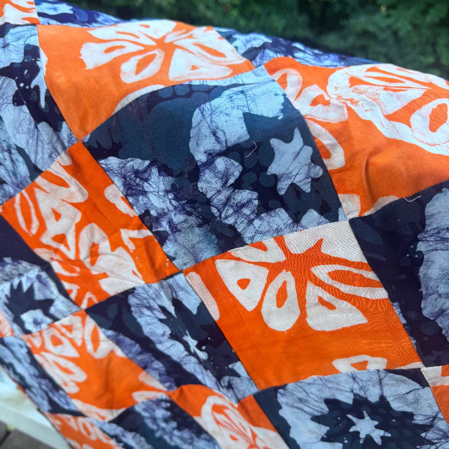 Orange & Blue Throw Blanket