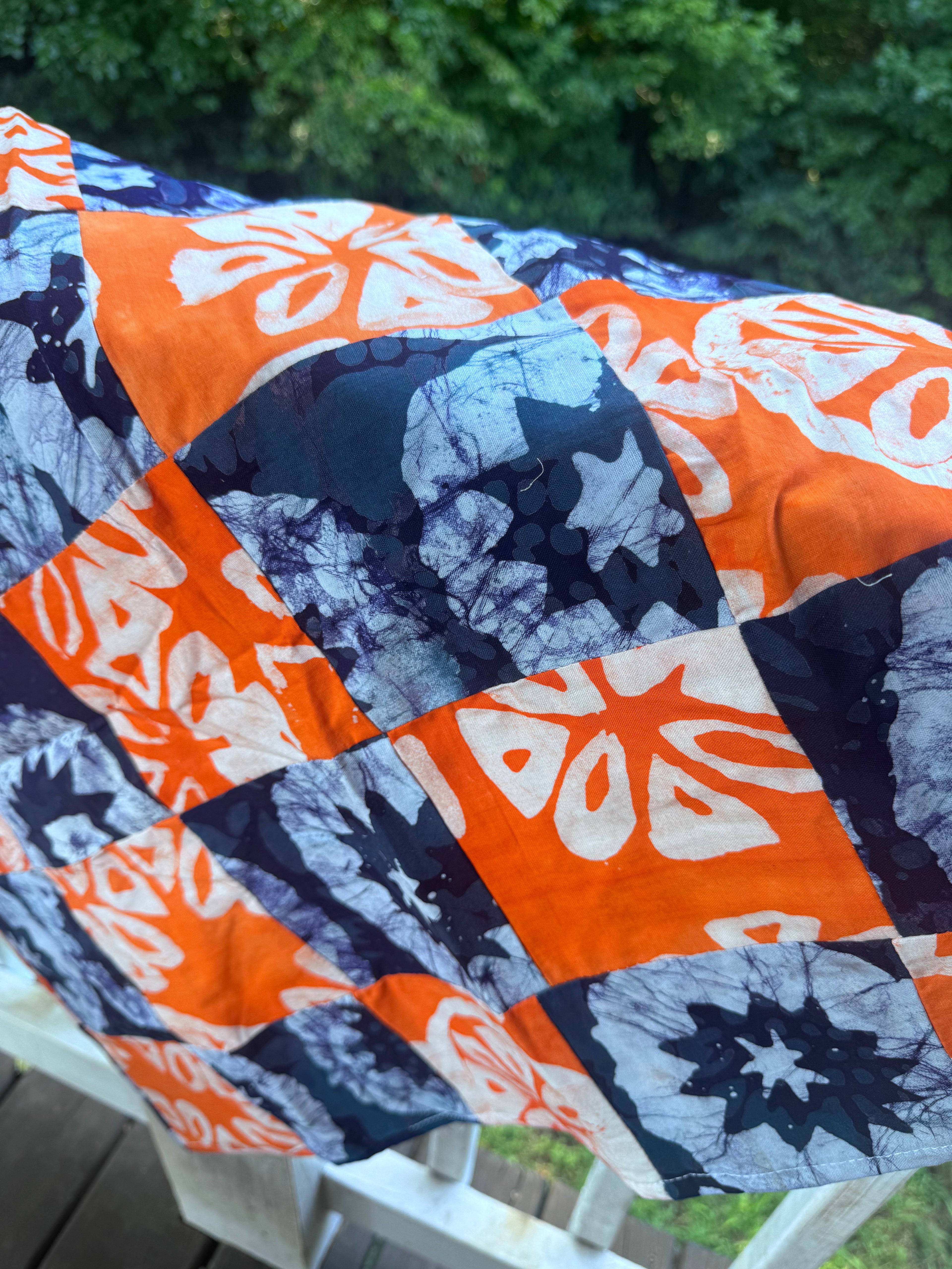 Orange & Blue Throw Blanket